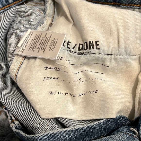 Re/Done 90s High Rise Ankle Crop Hazey Indigo - Picture 8 of 12